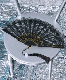 Ellno Loset（エルノロゼット）の「lace design folding fan/レースデザイン扇子（扇子/うちわ）」