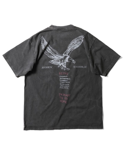 HOUSTON(ヒューストン)の「HOUSTON ピグメントプリントTシャツ(ARMY)(Tシャツ/カットソー・メンズ・ブラック/ターコイズブルー/ホワイト/マスタード・XX-LARGE/X-LARGE/LARGE/MEDIUM)」の8枚目の写真