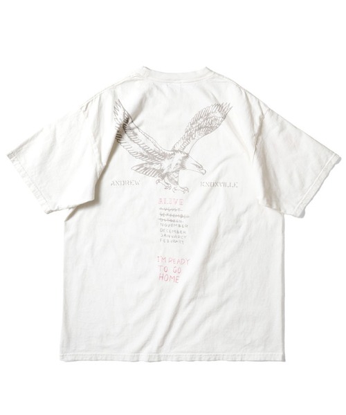 HOUSTON(ヒューストン)の「HOUSTON ピグメントプリントTシャツ(ARMY)(Tシャツ/カットソー・メンズ・ブラック/ターコイズブルー/ホワイト/マスタード・XX-LARGE/X-LARGE/LARGE/MEDIUM)」の6枚目の写真