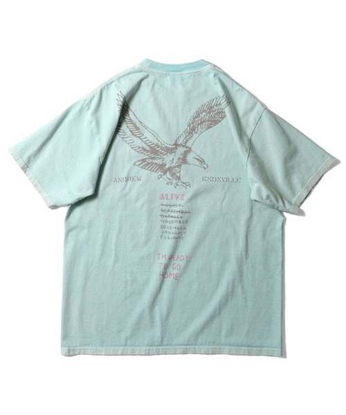 HOUSTON(ヒューストン)の「HOUSTON ピグメントプリントTシャツ(ARMY)(Tシャツ/カットソー・メンズ・ブラック/ターコイズブルー/ホワイト/マスタード・XX-LARGE/X-LARGE/LARGE/MEDIUM)」の11枚目の写真