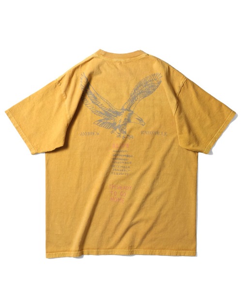 HOUSTON(ヒューストン)の「HOUSTON ピグメントプリントTシャツ(ARMY)(Tシャツ/カットソー・メンズ・ブラック/ターコイズブルー/ホワイト/マスタード・XX-LARGE/X-LARGE/LARGE/MEDIUM)」の13枚目の写真