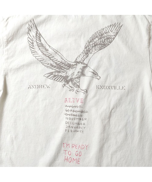 HOUSTON(ヒューストン)の「HOUSTON ピグメントプリントTシャツ(ARMY)(Tシャツ/カットソー・メンズ・ブラック/ターコイズブルー/ホワイト/マスタード・XX-LARGE/X-LARGE/LARGE/MEDIUM)」の15枚目の写真