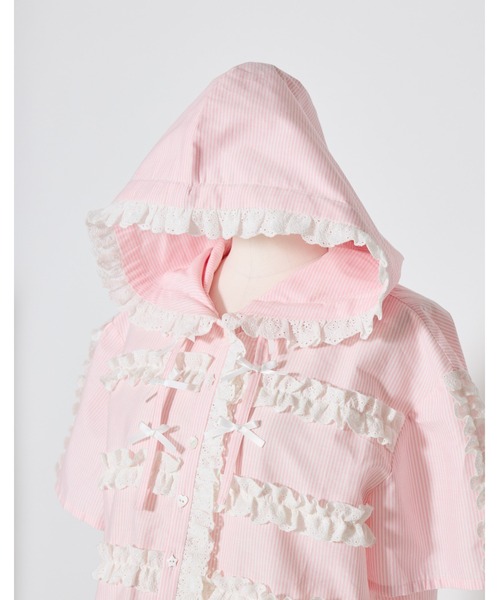 Lolime by mellfy memory(ロリミー バイ メルフィーメモリー)の「stripe frill hood shirts(シャツ/ブラウス・レディース・ピンク/ブルー・FREE)」の22枚目の写真