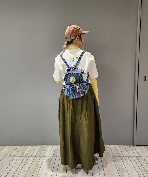 SNOOPY×OLD BETTY'S(スヌーピーカケルオールドベティーズ)の「スヌーピー【SNOOPY】Dumin Backpack(刺繍ワッペン)(バックパック/リュック・レディース・ブルー・FREE)」の8枚目の写真