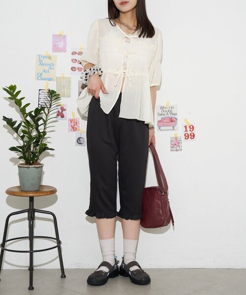 CIAOPANIC(チャオパニック)の「【neutral by ciaopanic】ミドルカプリパンツ(その他パンツ・レディース・ブラック・MEDIUM/SMALL)」の6枚目の写真