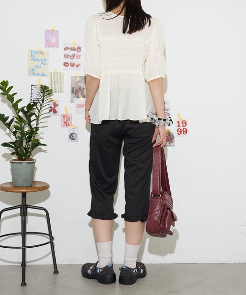 CIAOPANIC(チャオパニック)の「【neutral by ciaopanic】ミドルカプリパンツ(その他パンツ・レディース・ブラック・MEDIUM/SMALL)」の8枚目の写真