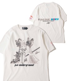 【P.N UNDERGROUND × RACING MIKU】バックプリント クルーネックTシャツ