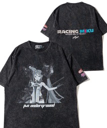 【P.N UNDERGROUND × RACING MIKU】バックプリント クルーネックTシャツ