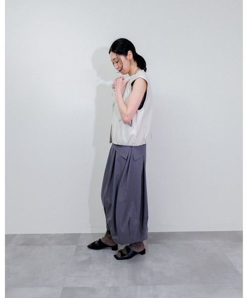 Julep(ジュレップ)の「Fake Leather Vest(ライダースジャケット・レディース・ベージュ/ブラック・FREE)」の6枚目の写真