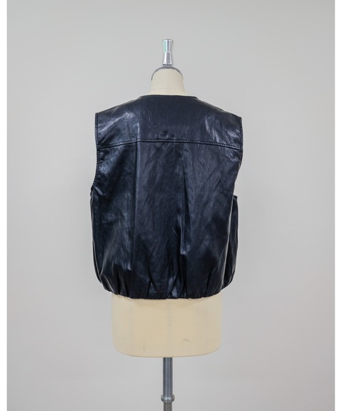 Julep(ジュレップ)の「Fake Leather Vest(ライダースジャケット・レディース・ベージュ/ブラック・FREE)」の18枚目の写真