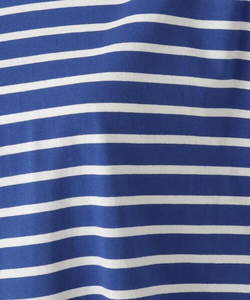 one'sterrace(ワンズテラス)の「コットンボーダー リブ袖プルオーバー(Tシャツ/カットソー・レディース・ブラック系8/アイボリー系8/ブルー系その他7・02)」の7枚目の写真