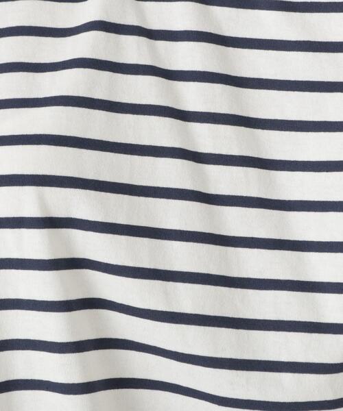 one'sterrace(ワンズテラス)の「コットンボーダー リブ袖プルオーバー(Tシャツ/カットソー・レディース・ブラック系8/アイボリー系8/ブルー系その他7・02)」の5枚目の写真