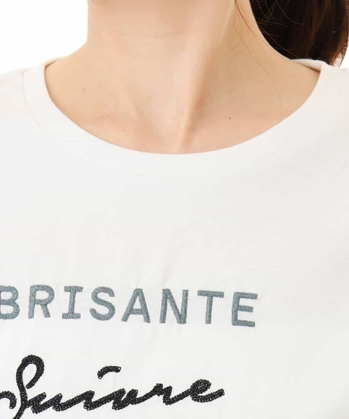 MK MICHEL KLEIN（エムケーミッシェルクラン）の「[UVカット/接触冷感/洗える]デザインロゴTシャツ（Tシャツ/カットソー・レディース・ネイビー/ホワイト・38）」の17枚目の写真