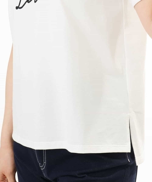 MK MICHEL KLEIN（エムケーミッシェルクラン）の「[UVカット/接触冷感/洗える]デザインロゴTシャツ（Tシャツ/カットソー・レディース・ネイビー/ホワイト・38）」の19枚目の写真