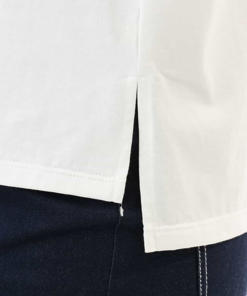 MK MICHEL KLEIN（エムケーミッシェルクラン）の「[UVカット/接触冷感/洗える]デザインロゴTシャツ（Tシャツ/カットソー・レディース・ネイビー/ホワイト・38）」の20枚目の写真