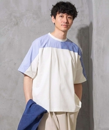 a.v.v | 【洗濯機で洗える】ストライプドルマンキリカエカットソー(Tシャツ/カットソー)