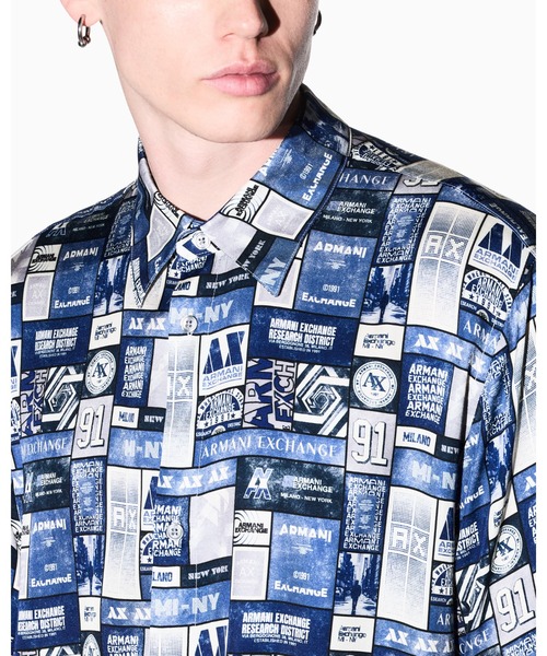 ARMANI EXCHANGE(アルマーニエクスチェンジ)の「【A|X アルマーニ エクスチェンジ】グラフィックロゴ ボクシーフィット 半袖シャツ/BOXY(シャツ/ブラウス・メンズ・その他・X-LARGE/SMALL/MEDIUM/LARGE/X-SMALL)」の8枚目の写真