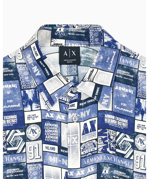 ARMANI EXCHANGE(アルマーニエクスチェンジ)の「【A|X アルマーニ エクスチェンジ】グラフィックロゴ ボクシーフィット 半袖シャツ/BOXY(シャツ/ブラウス・メンズ・その他・X-LARGE/SMALL/MEDIUM/LARGE/X-SMALL)」の4枚目の写真