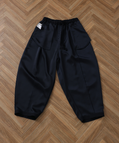 JOURNAL STANDARD LUXE(ジャーナルスタンダード ラックス)の「ダブルフェイス カームパンツ(その他パンツ・レディース・ブラック/ネイビー・FREE)」の7枚目の写真