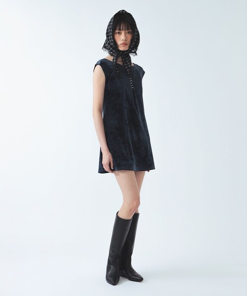Ray BEAMS(レイビームス)の「クラシック ベロア ミニ ワンピース(ワンピース・レディース・ネイビー/ブラック・0/1)」の10枚目の写真