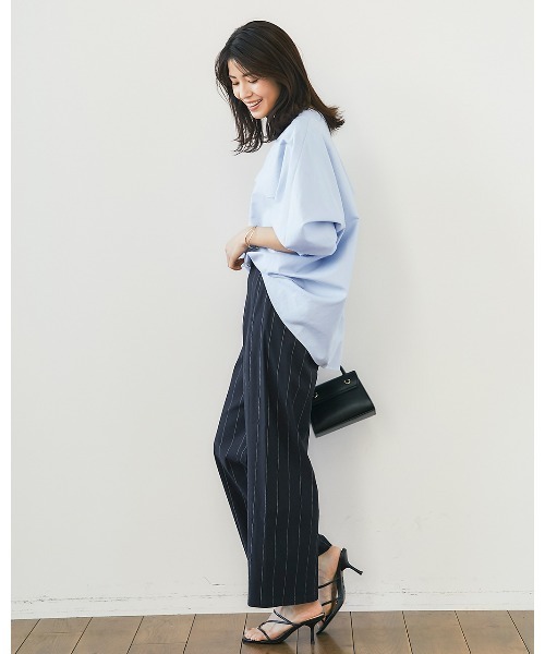 DoCLASSE( ドゥクラッセ)の「ドライタッチ・サイドシームバレルパンツ(その他パンツ・レディース・オフホワイト/ストーン/ライトピンク/ネイビー・13/15 /11/7/9)」の3枚目の写真