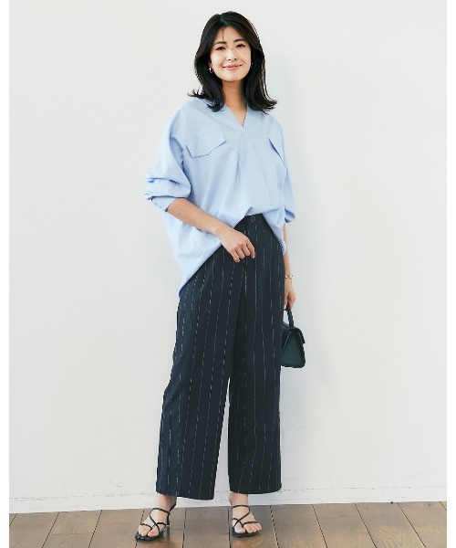 DoCLASSE( ドゥクラッセ)の「ドライタッチ・サイドシームバレルパンツ(その他パンツ・レディース・オフホワイト/ストーン/ライトピンク/ネイビー・13/15 /11/7/9)」の12枚目の写真