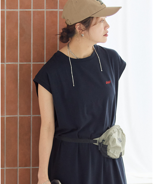 JOURNAL STANDARD(ジャーナルスタンダード)の「JS FES BACK LOGO ワンピース(ワンピース・レディース・グレー/ネイビー・FREE)」の22枚目の写真