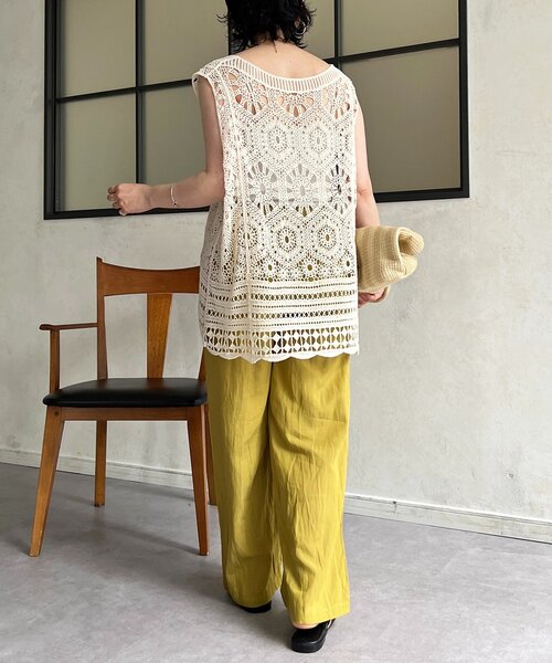 un dix cors(アンディコール)の「【WEB限定】麻イージーパンツ(その他パンツ・レディース・チャコールグレー/カーキ/マスタード・FREE)」の14枚目の写真