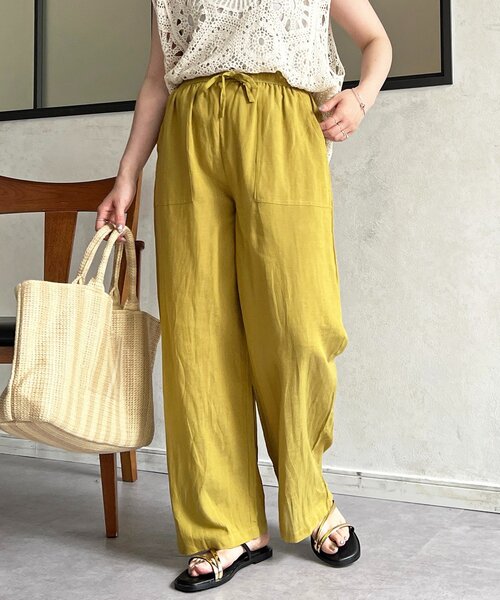 un dix cors(アンディコール)の「【WEB限定】麻イージーパンツ(その他パンツ・レディース・チャコールグレー/カーキ/マスタード・FREE)」の18枚目の写真