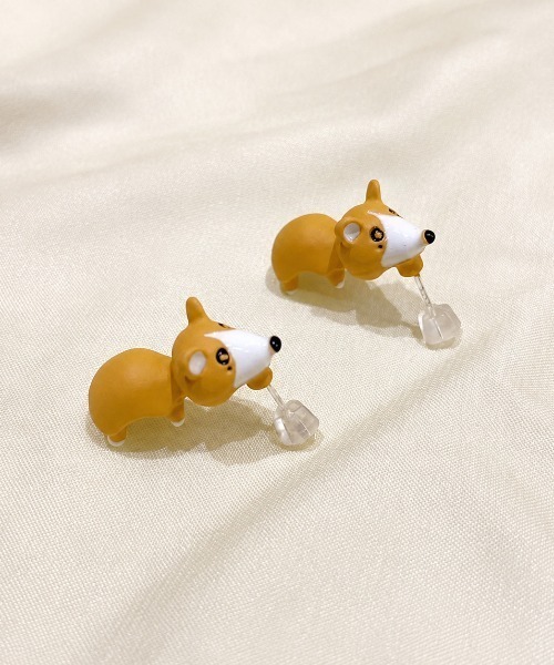 boemy（ボエミー）の「アニマル モチーフ ピアス（ピアス（両耳用）・レディース・オレンジ/ホワイト/ブルー/グレー/ピンク・FREE）」の5枚目の写真