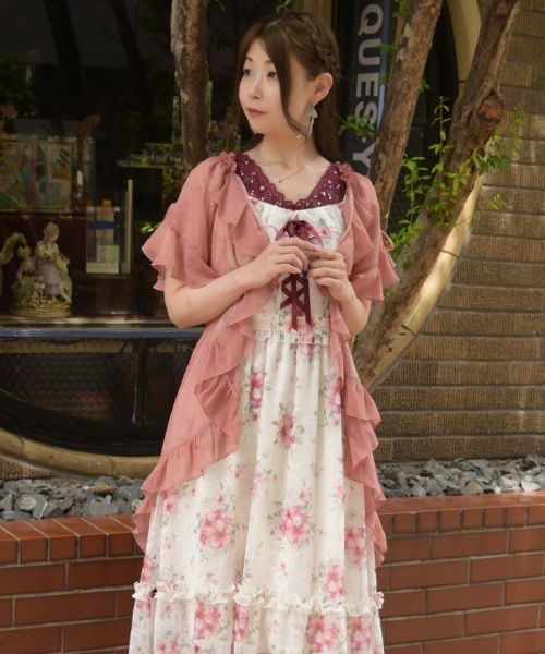 axes femme(アクシーズファム)の「フィッシュテール楊柳ガウン(カーディガン/ボレロ・レディース・サックスブルー/ピンク/キナリ・FREE)」の19枚目の写真