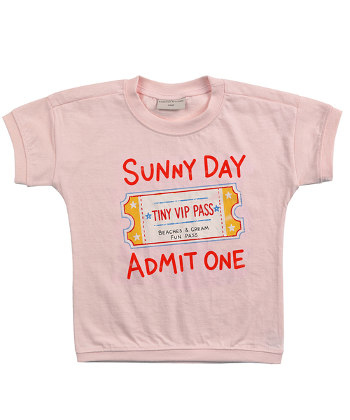 BEACHESAND CREAM KIDS（ビーチスアンドクリームキッズ）の「ファンパス半袖Tシャツ 5色（Tシャツ/カットソー・レディース・クリーム/レモンイエロー/ライトピンク/ライトブルー/グリーン・S(110)/M(120)/L(130)）」の5枚目の写真