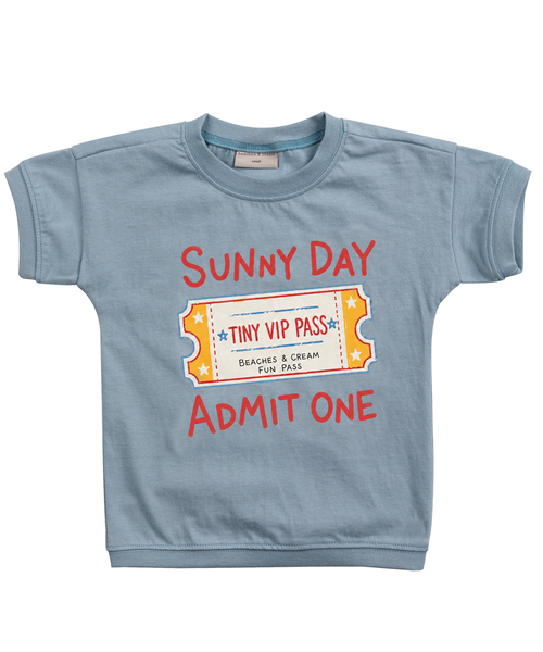BEACHESAND CREAM KIDS（ビーチスアンドクリームキッズ）の「ファンパス半袖Tシャツ 5色（Tシャツ/カットソー・レディース・クリーム/レモンイエロー/ライトピンク/ライトブルー/グリーン・S(110)/M(120)/L(130)）」の3枚目の写真