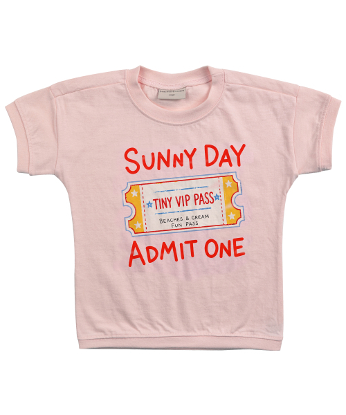 BEACHESAND CREAM KIDS（ビーチスアンドクリームキッズ）の「ファンパス半袖Tシャツ 5色（Tシャツ/カットソー・レディース・クリーム/レモンイエロー/ライトピンク/ライトブルー/グリーン・S(110)/M(120)/L(130)）」の7枚目の写真