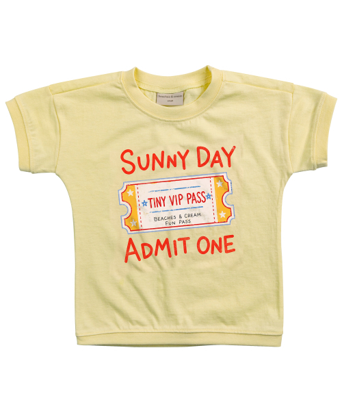 BEACHESAND CREAM KIDS（ビーチスアンドクリームキッズ）の「ファンパス半袖Tシャツ 5色（Tシャツ/カットソー・レディース・クリーム/レモンイエロー/ライトピンク/ライトブルー/グリーン・S(110)/M(120)/L(130)）」の10枚目の写真