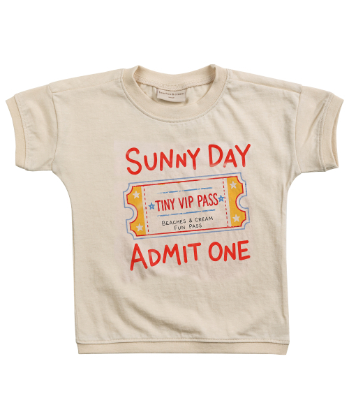 BEACHESAND CREAM KIDS（ビーチスアンドクリームキッズ）の「ファンパス半袖Tシャツ 5色（Tシャツ/カットソー・レディース・クリーム/レモンイエロー/ライトピンク/ライトブルー/グリーン・S(110)/M(120)/L(130)）」の11枚目の写真