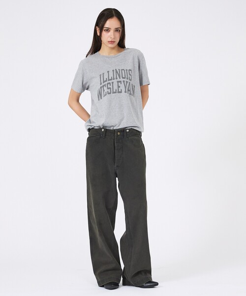 REMI RELIEF(レミレリーフ)の「【REMI RELIEF / レミレリーフ】SP加工/ロゴT/ILLINOIS WESLEYAN(Tシャツ/カットソー・レディース・ライトブルー/ホワイト/ブラック/グレー・フリー)」の10枚目の写真