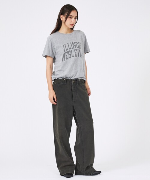 REMI RELIEF(レミレリーフ)の「【REMI RELIEF / レミレリーフ】SP加工/ロゴT/ILLINOIS WESLEYAN(Tシャツ/カットソー・レディース・ライトブルー/ホワイト/ブラック/グレー・フリー)」の11枚目の写真