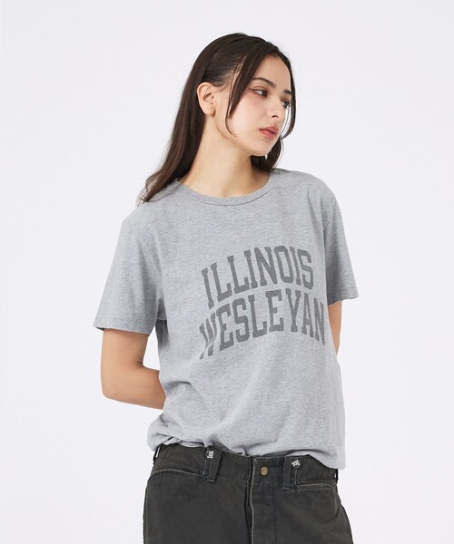REMI RELIEF(レミレリーフ)の「【REMI RELIEF / レミレリーフ】SP加工/ロゴT/ILLINOIS WESLEYAN(Tシャツ/カットソー・レディース・ライトブルー/ホワイト/ブラック/グレー・フリー)」の12枚目の写真