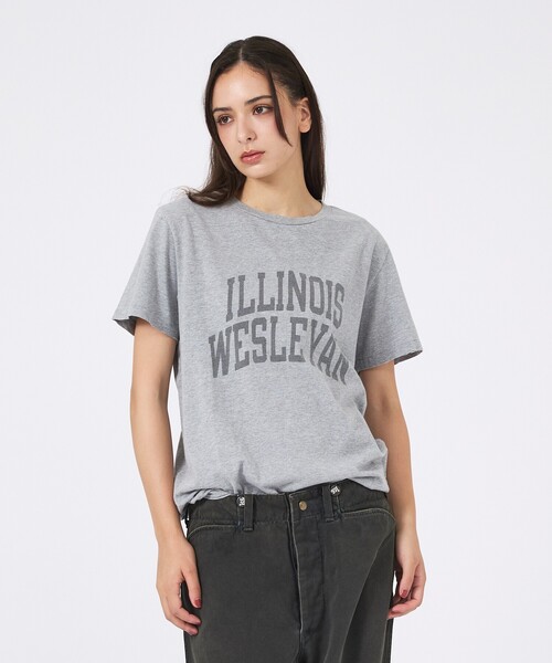 REMI RELIEF(レミレリーフ)の「【REMI RELIEF / レミレリーフ】SP加工/ロゴT/ILLINOIS WESLEYAN(Tシャツ/カットソー・レディース・ライトブルー/ホワイト/ブラック/グレー・フリー)」の13枚目の写真