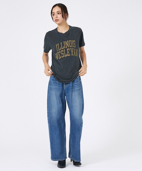 REMI RELIEF(レミレリーフ)の「【REMI RELIEF / レミレリーフ】SP加工/ロゴT/ILLINOIS WESLEYAN(Tシャツ/カットソー・レディース・ライトブルー/ホワイト/ブラック/グレー・フリー)」の21枚目の写真