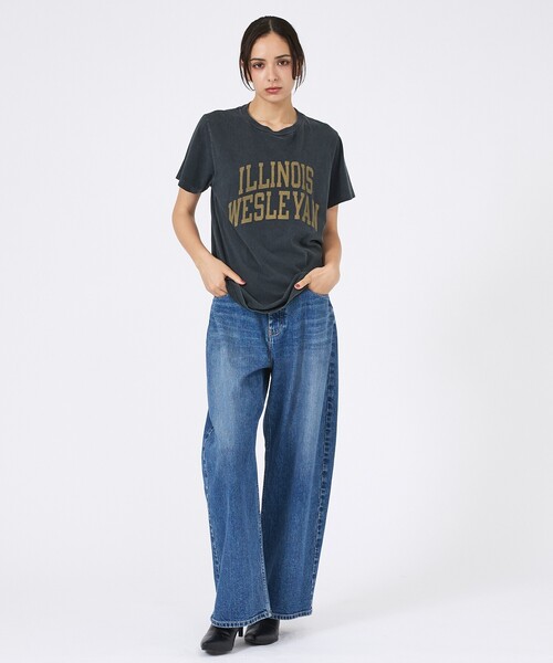 REMI RELIEF(レミレリーフ)の「【REMI RELIEF / レミレリーフ】SP加工/ロゴT/ILLINOIS WESLEYAN(Tシャツ/カットソー・レディース・ライトブルー/ホワイト/ブラック/グレー・フリー)」の22枚目の写真