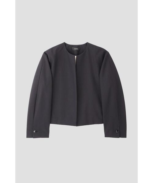 YLEVE(イレーヴ)の「YLEVE / WOOL CANVAS JACKET(テーラードジャケット・レディース・ネイビー・2/1/0)」の1枚目の写真