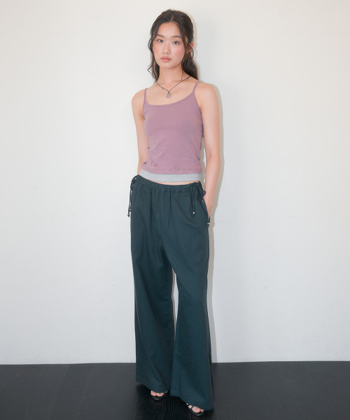 HOMEBODY THINGS（ホームバディ ティングズ）の「Linen Wide String Pants (NAVY)（その他パンツ・レディース・その他・FREE）」の5枚目の写真