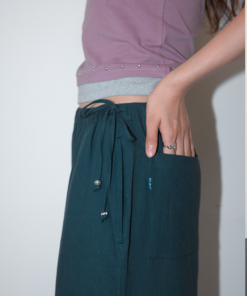 HOMEBODY THINGS（ホームバディ ティングズ）の「Linen Wide String Pants (NAVY)（その他パンツ・レディース・その他・FREE）」の6枚目の写真