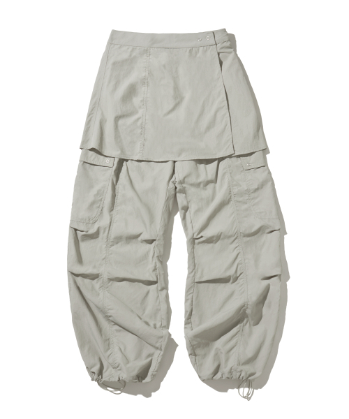 F.ILLUMINATE(フィルミネイト)の「(W) レイヤードスカートパンツ-ライトグレー(その他パンツ・レディース・その他・SMALL/MEDIUM)」の2枚目の写真