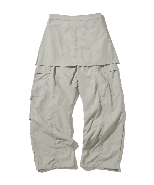 F.ILLUMINATE(フィルミネイト)の「(W) レイヤードスカートパンツ-ライトグレー(その他パンツ・レディース・その他・SMALL/MEDIUM)」の3枚目の写真