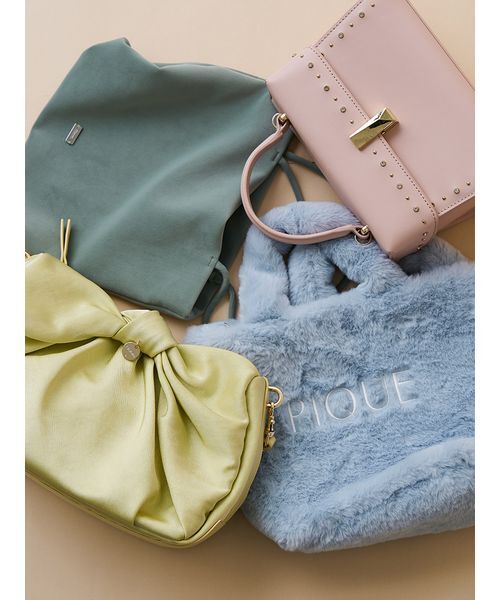 gelato pique（ジェラートピケ）の「ファーショルダーバッグ（ショルダーバッグ・レディース・ラベンダー/ブルー/オフホワイト・F）」の18枚目の写真