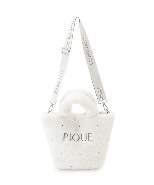 gelato pique（ジェラートピケ）の「ファーショルダーバッグ（ショルダーバッグ・レディース・ラベンダー/ブルー/オフホワイト・F）」の16枚目の写真