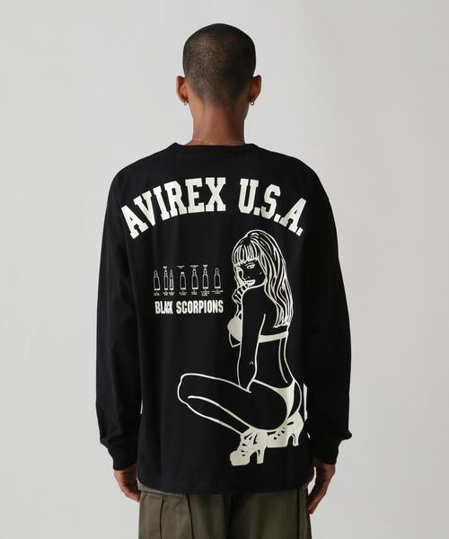 AVIREX(アヴィレックス)の「《WEB&DEPOT限定》BLACK SCORPIONS LONGSLEEVE T-SHIRT / ブラック スコーピオン 長袖Tシャツ / AVIREX / アヴィレックス(Tシャツ/カットソー・メンズ・ブラック/ホワイト・XX-LARGE/X-LARGE/LARGE/MEDIUM)」の7枚目の写真